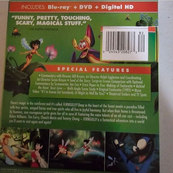 Set of two Blu-ray movies, Fern Gully / How to train a dragon pre-owned - Picture 3 of 6